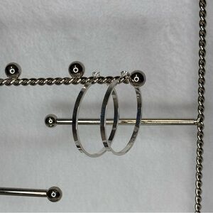 Sterling silver hoop earrings